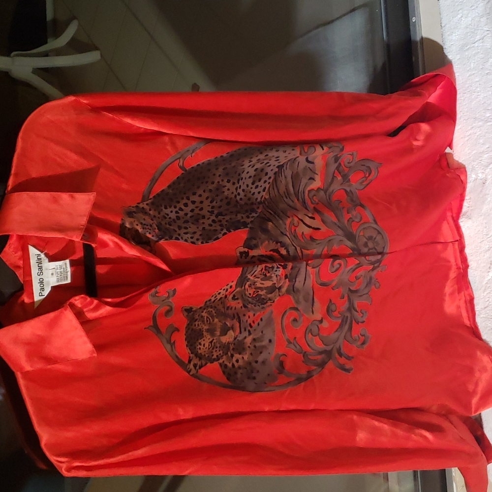 Paolo Santini Silk Animal Print Shirt